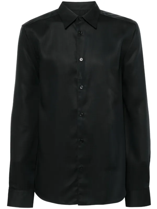 J.LINDEBERG スリムフィットシャツ ブラック L メンズ J.Lindeberg スリム シャツ | ブラック | FARFETCH JP