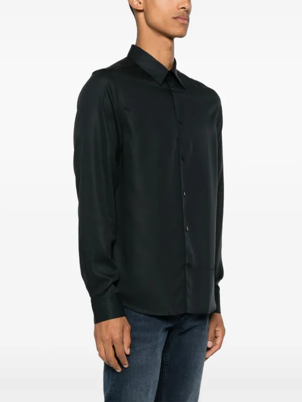 j lindeberg dress shirts J. Lindeberg dress Shirt Men's 36 - 14 Button Long Sleeve Green white Striped