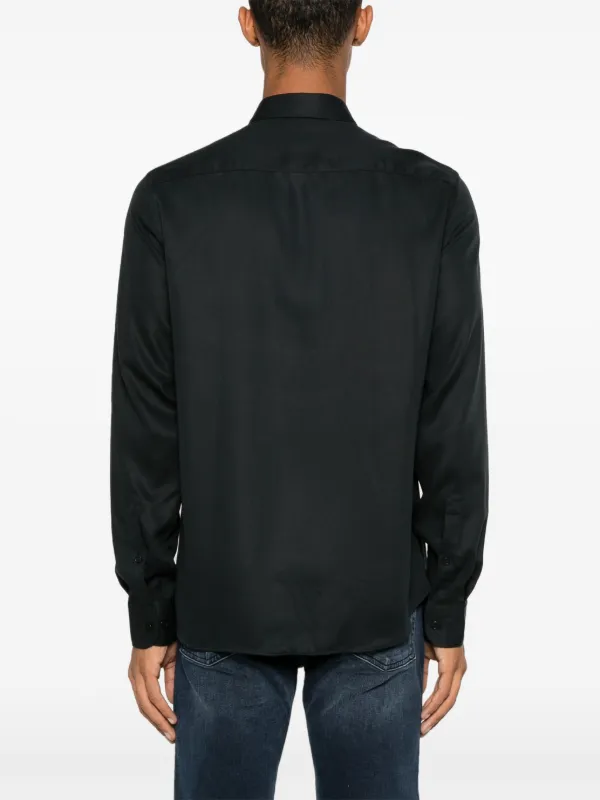 J.LINDEBERG スリムフィットシャツ ブラック L メンズ J.Lindeberg スリム シャツ | ブラック | FARFETCH JP