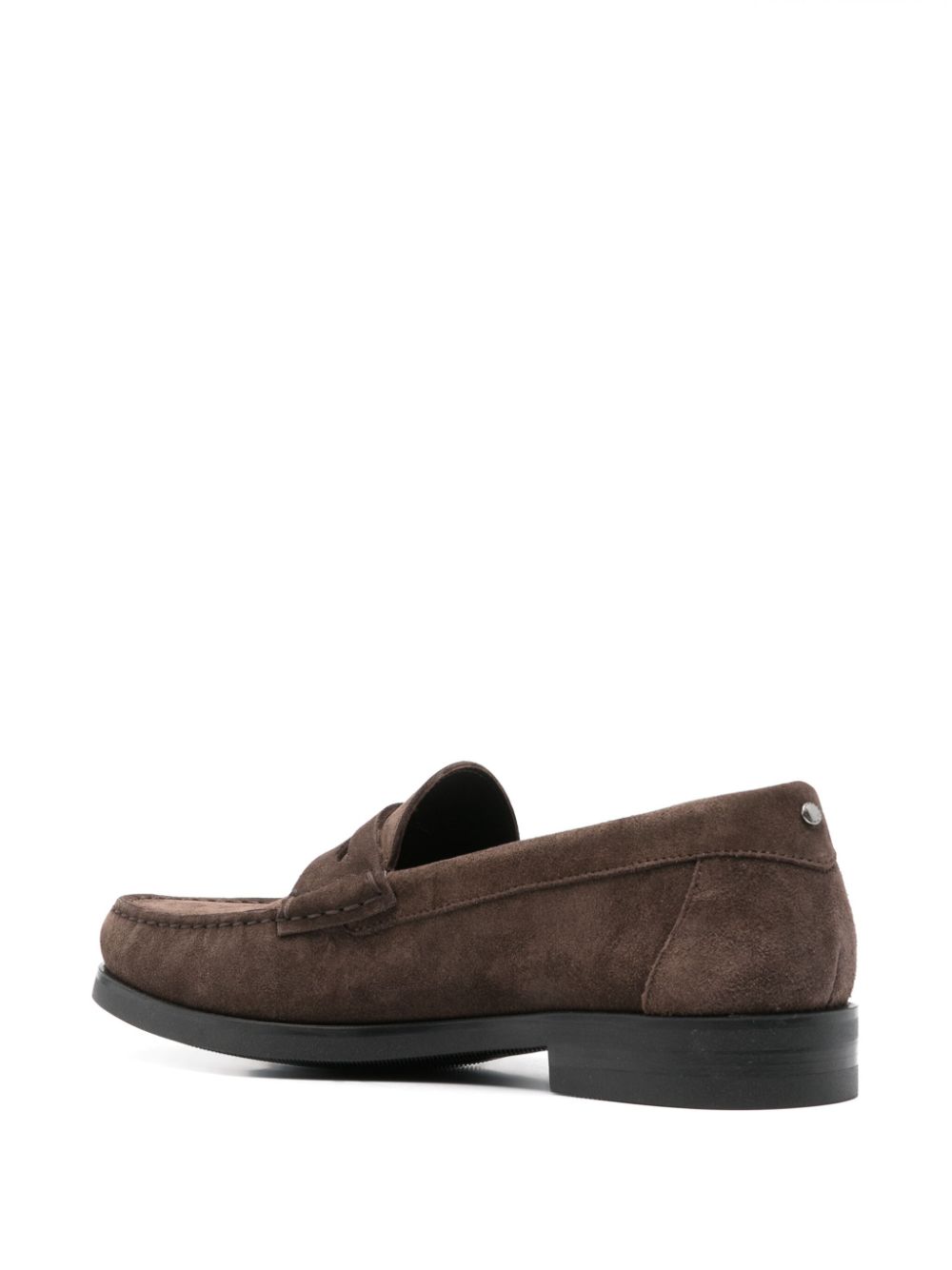 Canali Suède loafers Bruin