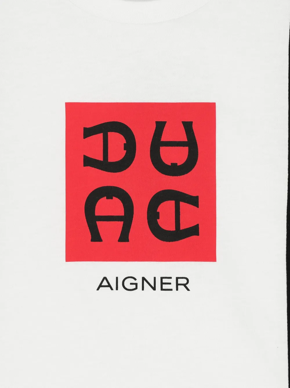 Aigner Kids T-shirt met logoprint Wit