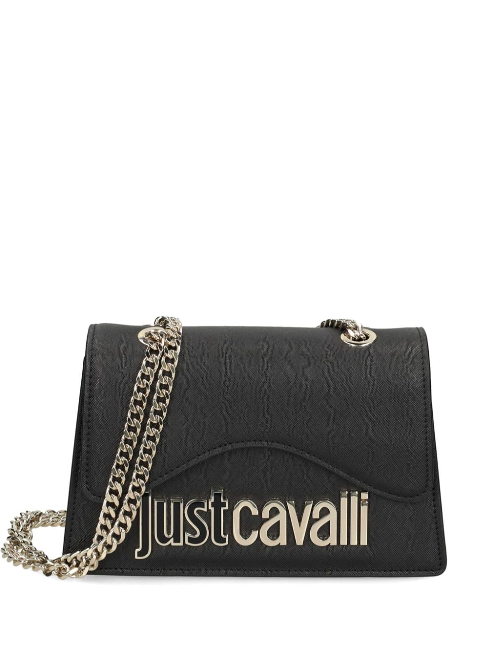 logo-plaque chain-link shoulder bag