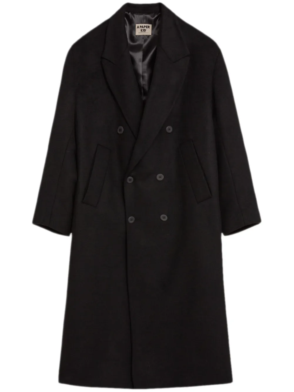 A Paper Kid double breasted coat | Black | Image 1