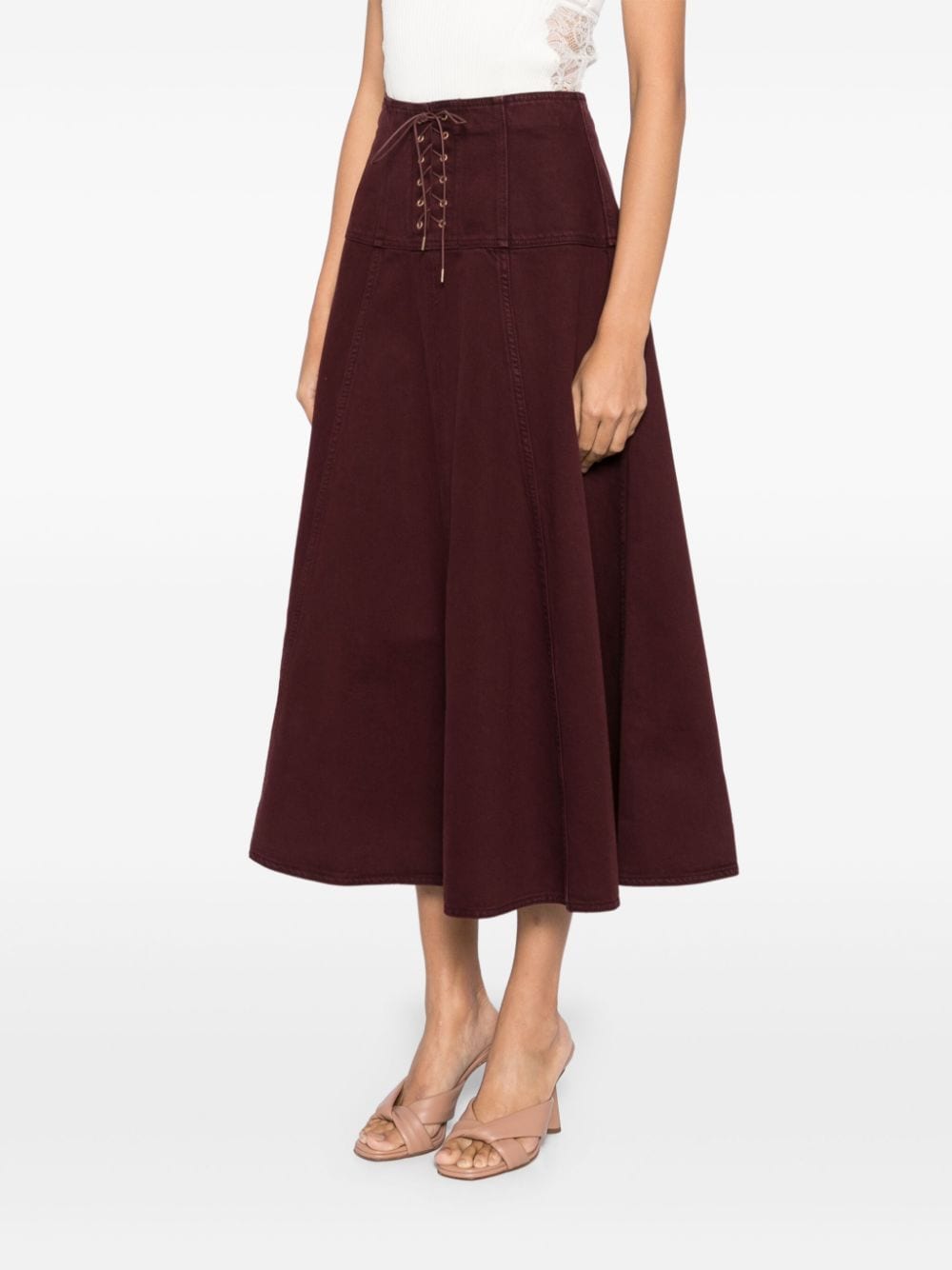 Shop Ulla Johnson The Estelle Skirt In Purple