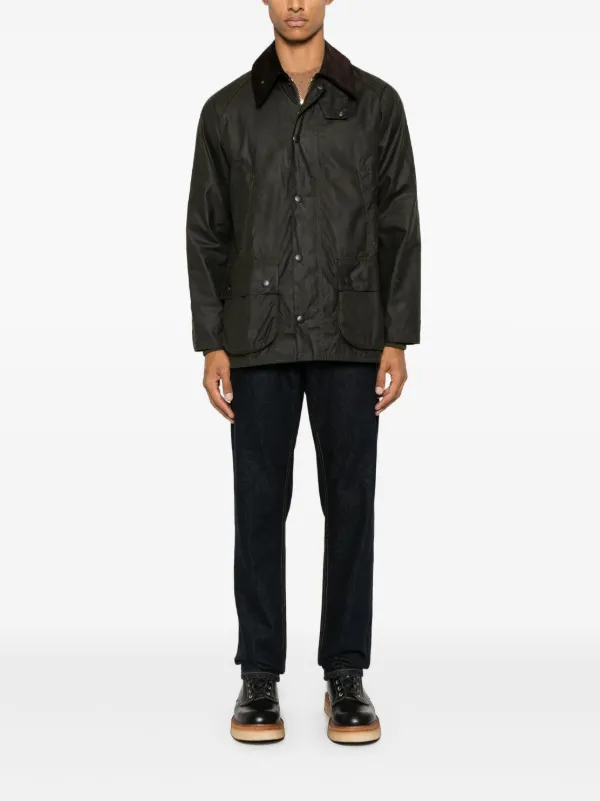 Barbour Bedale Waxed Cotton Jacket | Green | FARFETCH