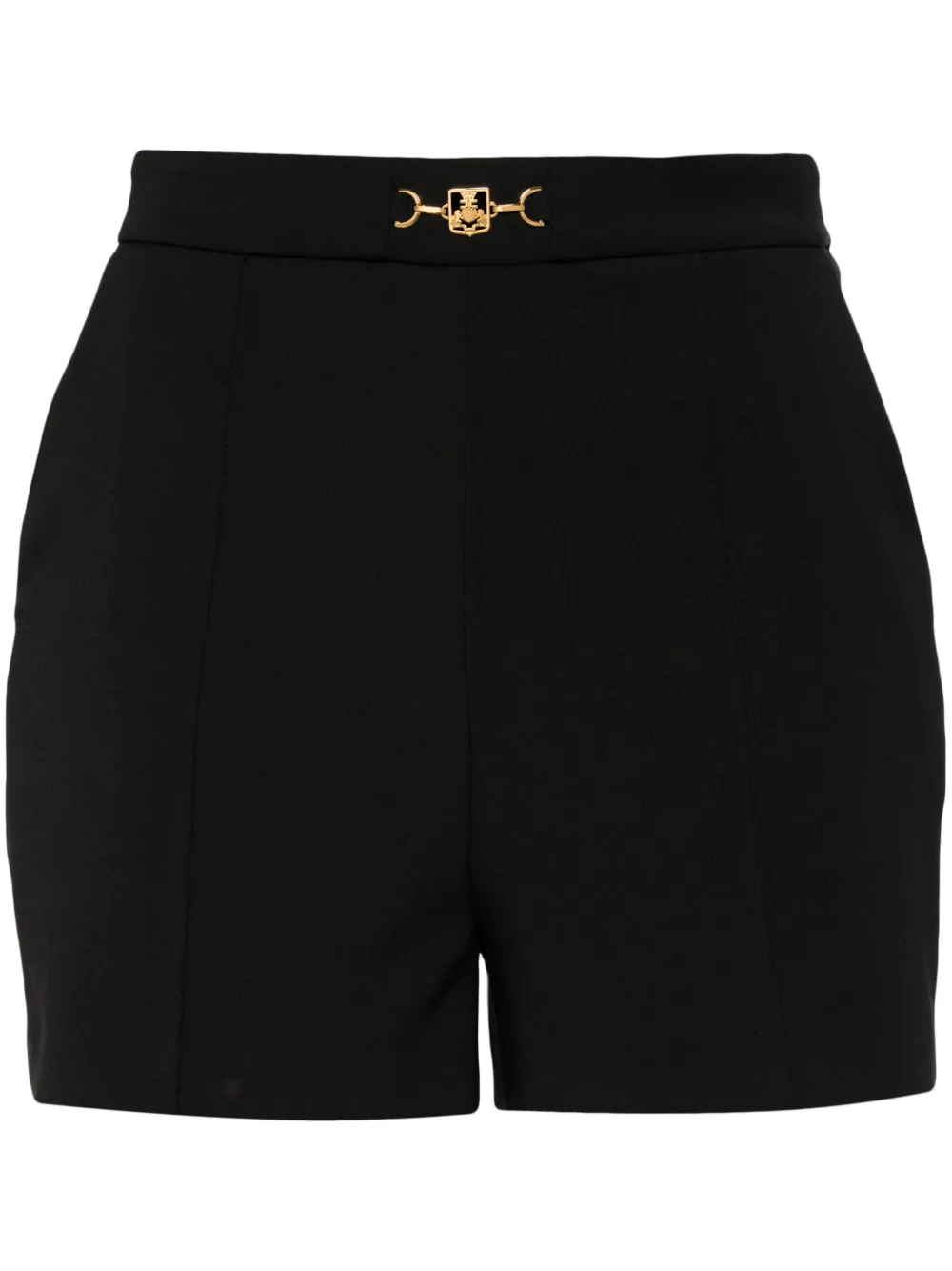 Elisabetta Franchi Crêpe shorts met horsebit-detail Zwart