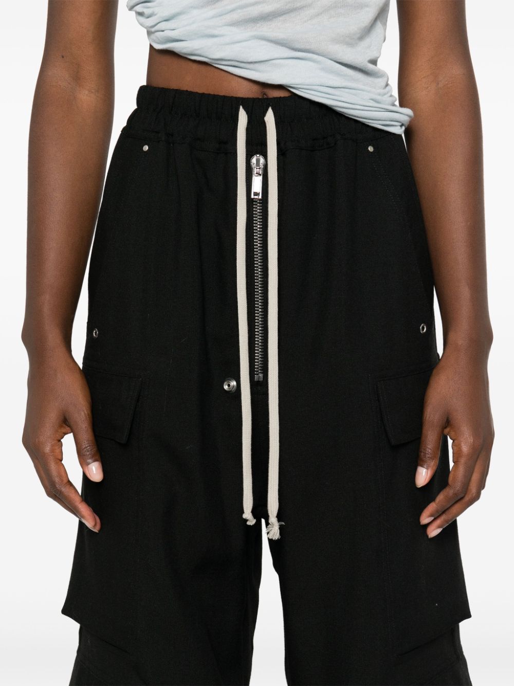 Shop Rick Owens Cargobelas Trousers In Black