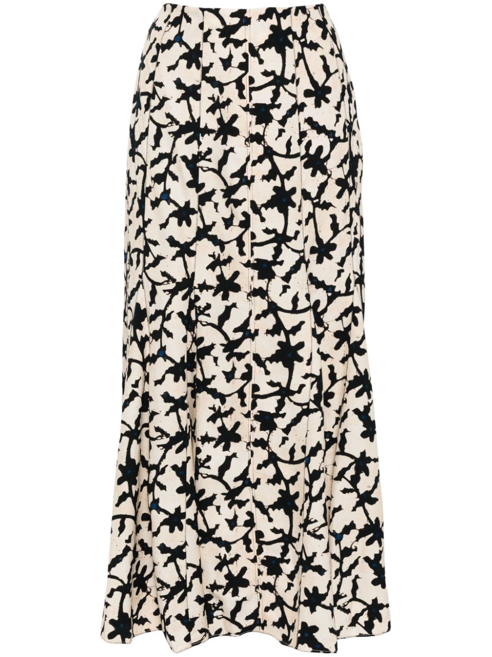 Shop Ulla Johnson Graphic-print A-line Skirt In Neutrals