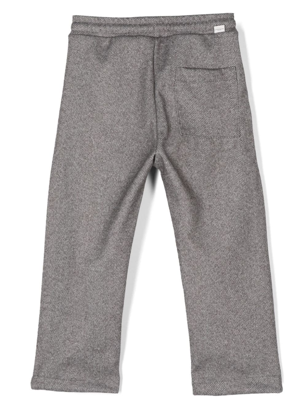 Paolo Pecora Kids Pantalon met visgraatpatroon - Grijs