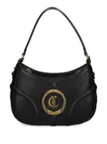 Just Cavalli logo-plaque top-zip shoulder bag - Black