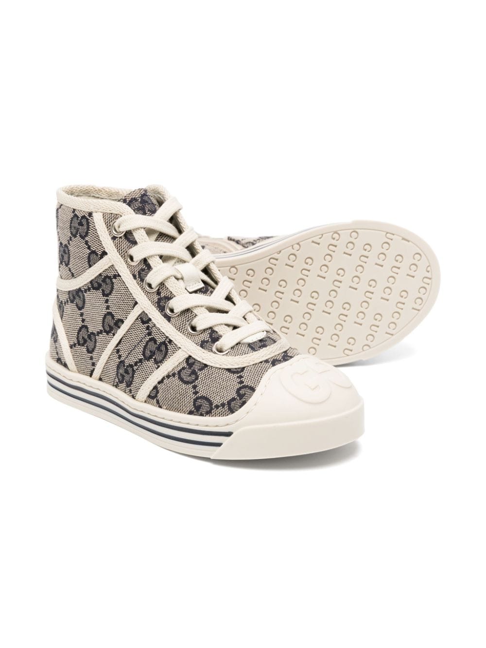 Gucci Kids High-top canvas sneakers Beige