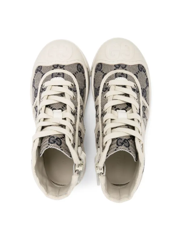 Gucci Kids high top Canvas Sneakers Neutrals FARFETCH CA