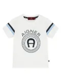 Aigner Kids logo-print T-shirt - White