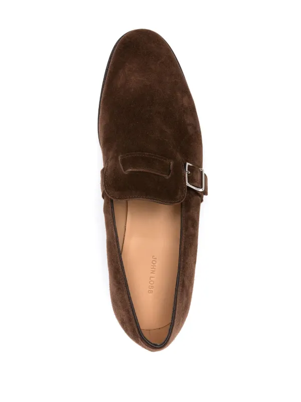 John Lobb buckle-detail Loafers | Brown | FARFETCH PL