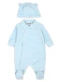 Moschino Kids logo-jacquard terry-cloth pajama set - Blue