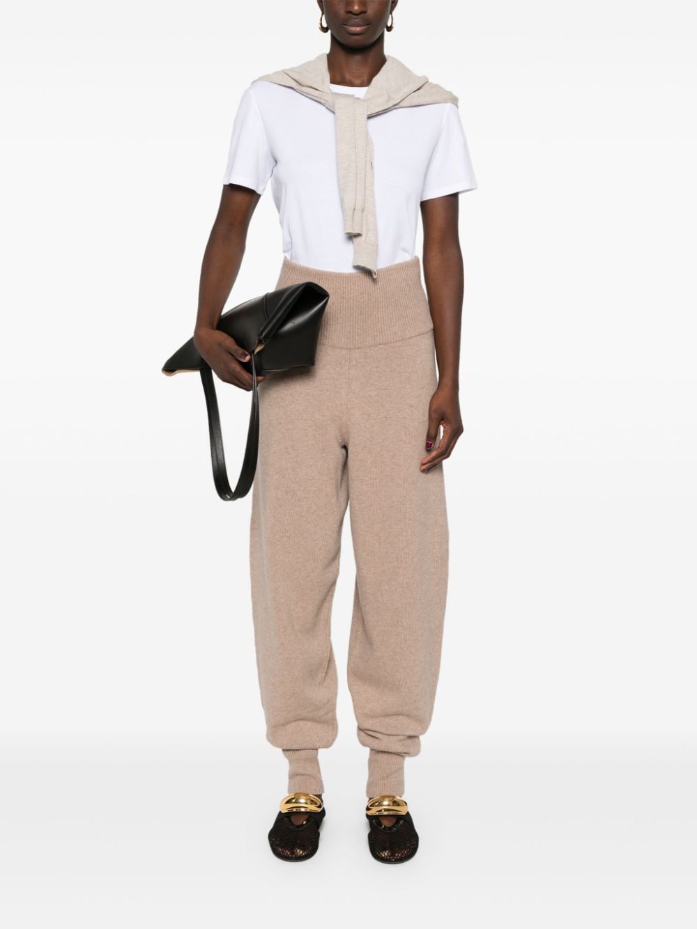 LEMAIRE knitted track pants - Beige