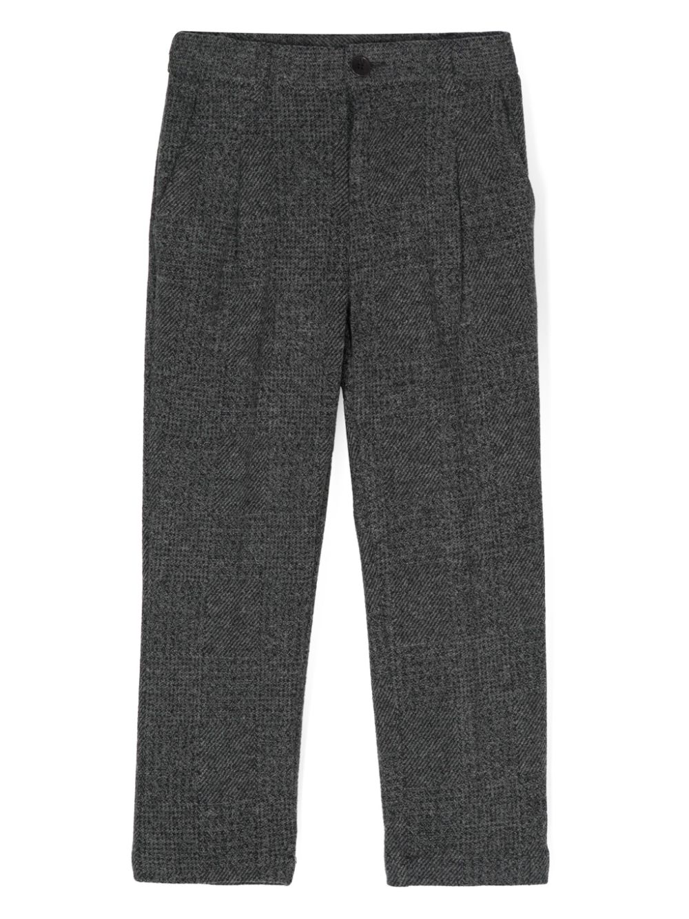 Paolo Pecora Kids Prince of Wales check trousers - Grey