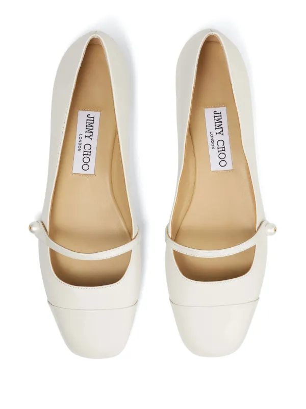 ◆正規品・新品◆Jimmy Choo Elisa Ballerinas Jimmy Choo Elisa Ballerina Shoes | Neutrals | FARFETCH