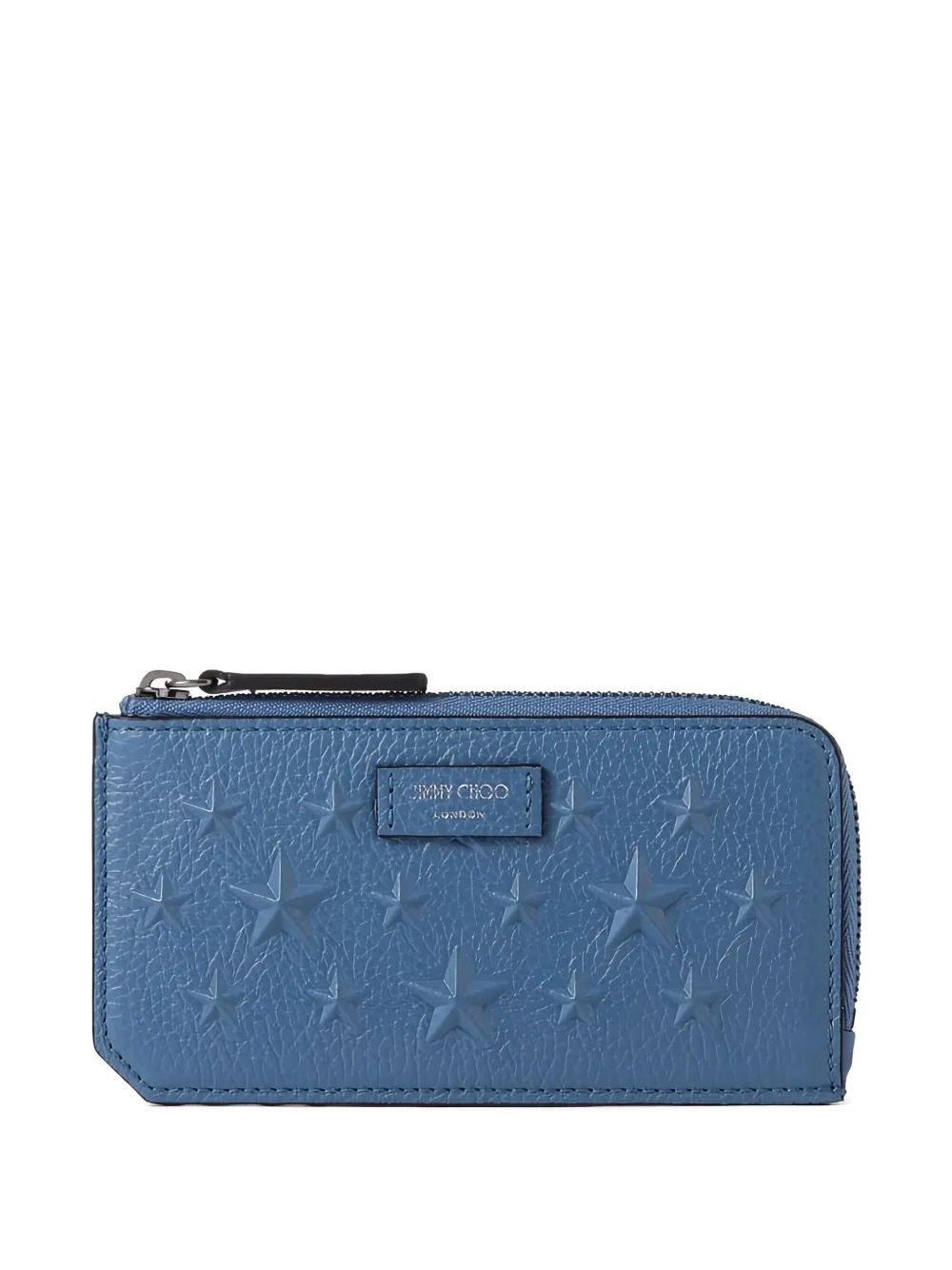 Jimmy Choo Casey-Z スターエンボス ジップ カードケース | ブルー | Image 1