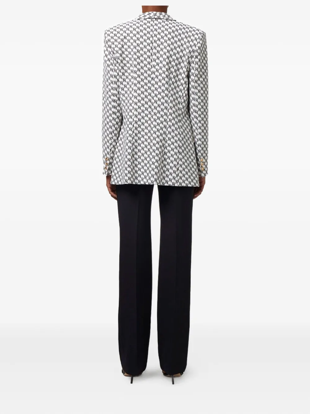 Elisabetta Franchi Logo-print Blazer In Multi