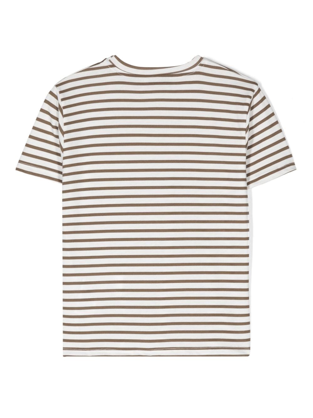 Shop Paolo Pecora Striped T-shirt In Brown