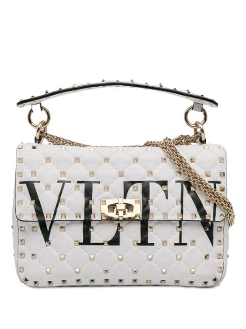 Valentino Garavani Pre-Owned شنطة 'روكستد سبايك VLTN' جلد بحمالة كتف 2000-2017