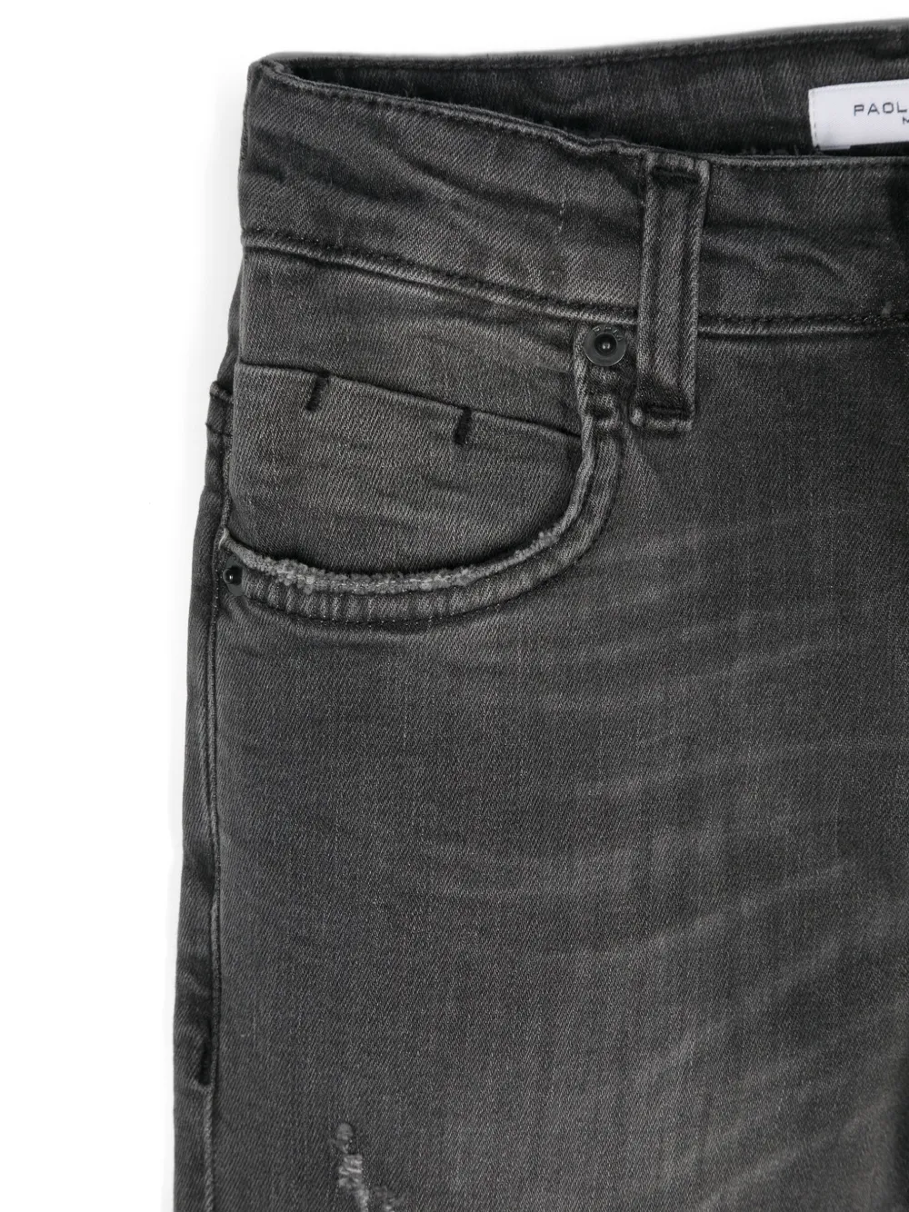 Paolo Pecora Kids Gerafelde jeans Zwart