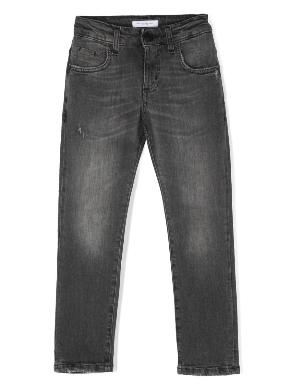 Paolo Pecora Kids Gerafelde jeans Zwart