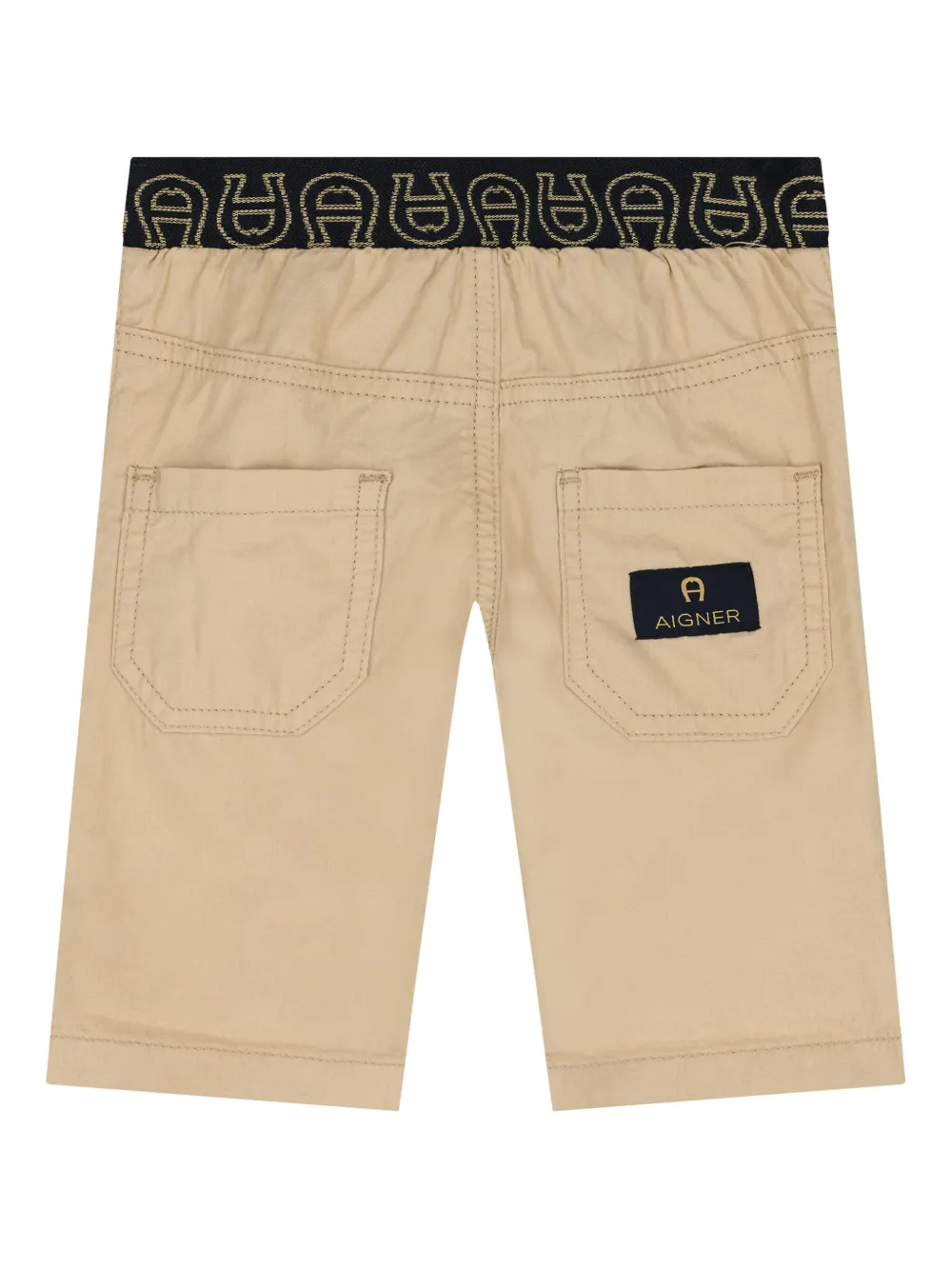 Aigner Kids Shorts met logoband - Beige