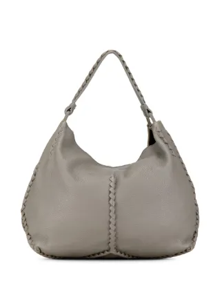 Bottega Veneta Pre Owned 2012 2023 Large Washed Cervo Deerskin Hobo Bag Grey FARFETCH