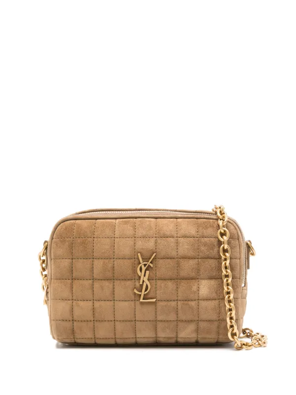 Saint Laurent Cassandre logo Carre Mini Bag Brown FARFETCH IE