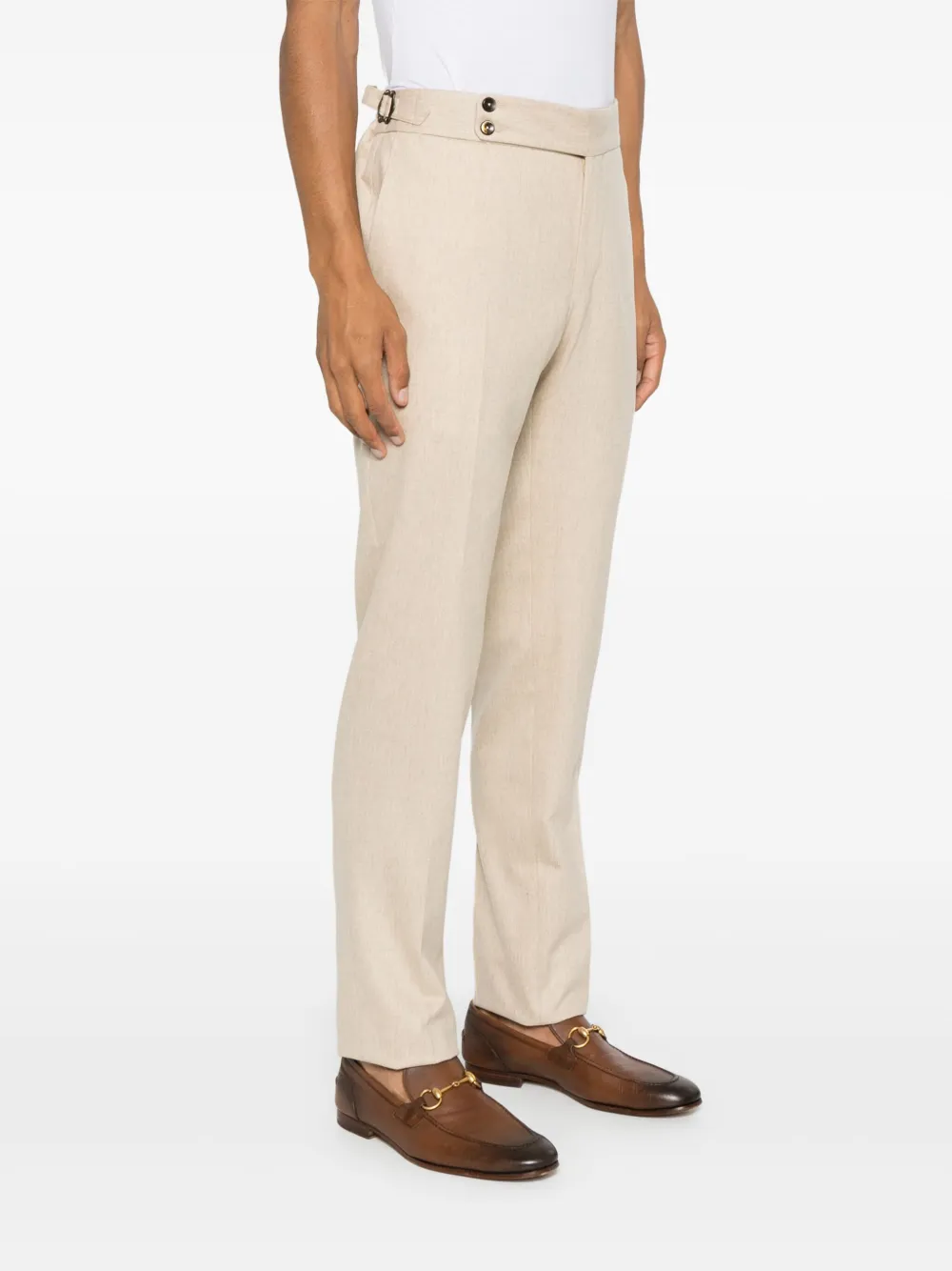 PT Torino Broek met gemêleerd-effect Beige