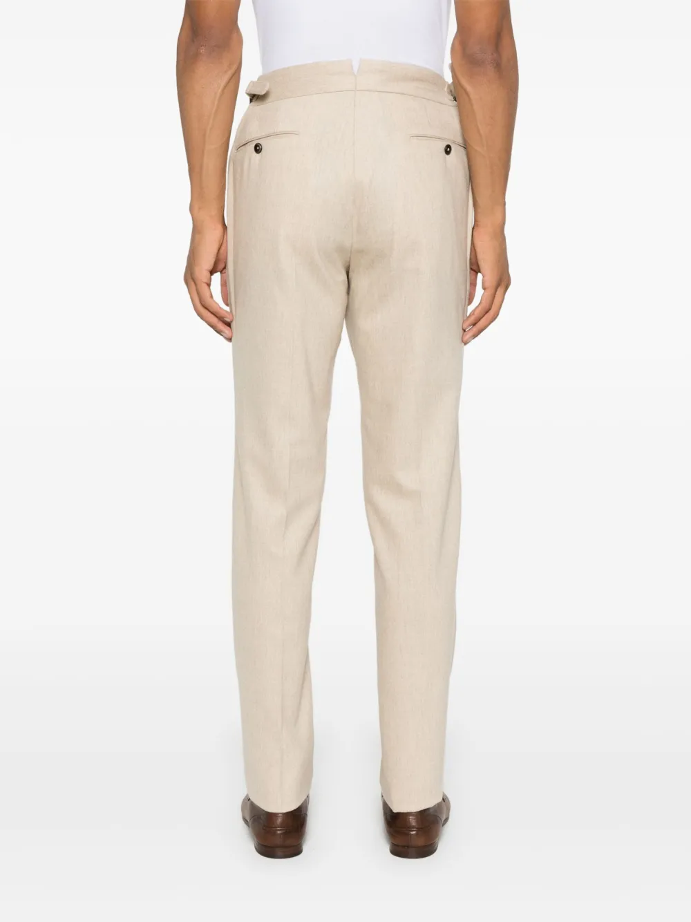 PT Torino Broek met gemêleerd-effect Beige