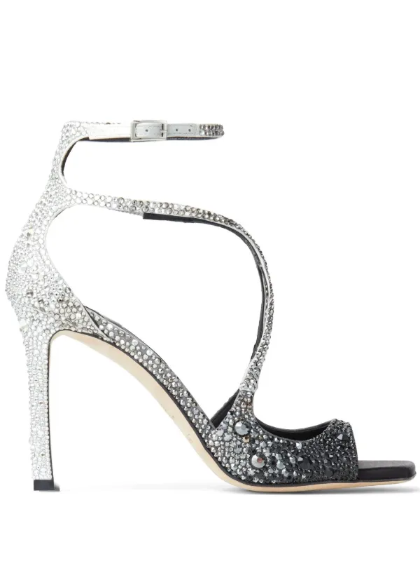 【関税込み】Jimmy Choo ブラック Azia 95 ヒールサンダル Jimmy Choo Azia 95mm サンダル | ブラック | FARFETCH JP