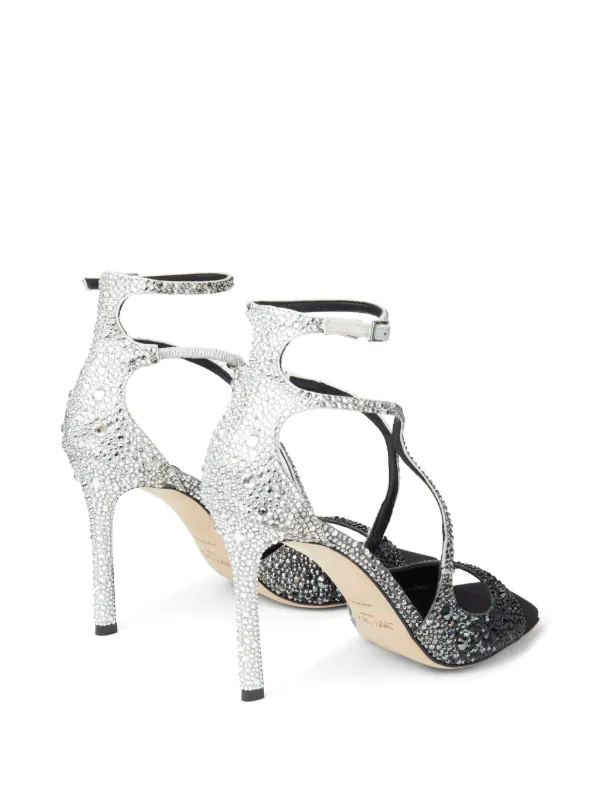 セールでお得！★JIMMY CHOO★AZIA 95 サンダル ブラック Jimmy Choo Azia 95mm サンダル | ブラック | FARFETCH JP