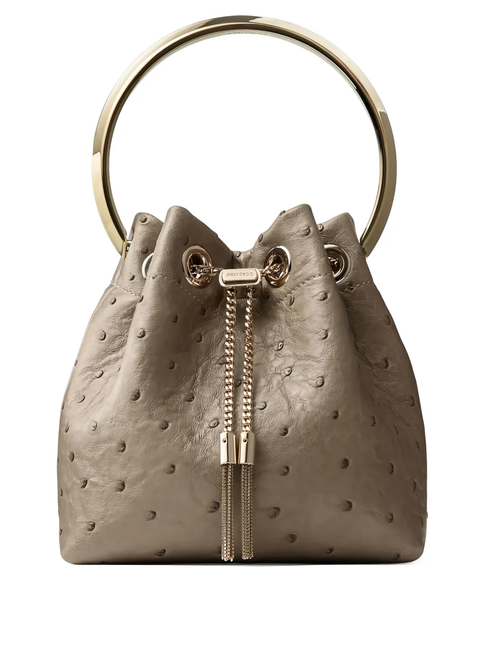 Jimmy Choo Bon Bon ring-handle bucket bag - ブラウン Jimmy Choo Bon Bon ring-handle bucket bag - ブラウン