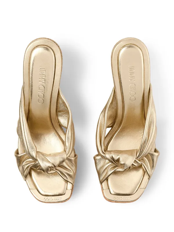 Jimmy Choo 110mm Avenue Sandals | Gold | FARFETCH HK
