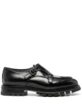 Santoni leather monk shoes - Black