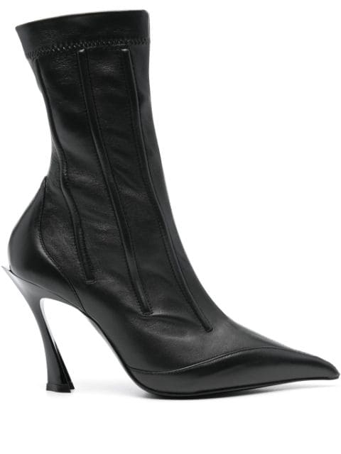 Mugler Stiefel mit Nahtdetail 95mm