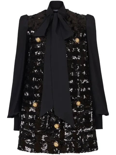 Balmain sequin-embellished mini dress Women