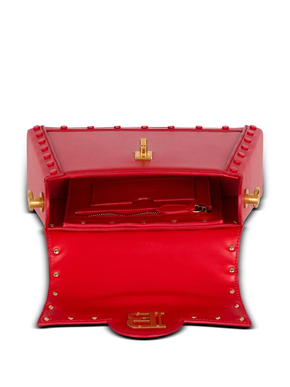 Shop Balmain B-buzz Tote Bag In Red