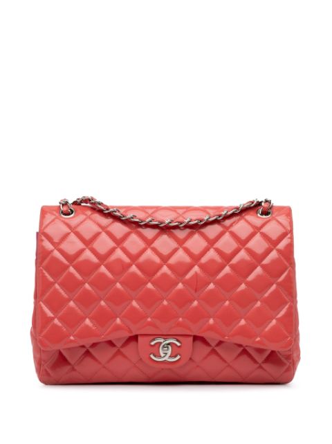 CHANEL 2010-2011 Maxi Classic Patent Double Flap shoulder bag Women