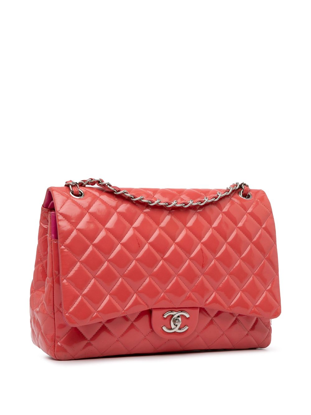 CHANEL 2010-2011 Maxi Classic Patent Double Flap shoulder bag Women