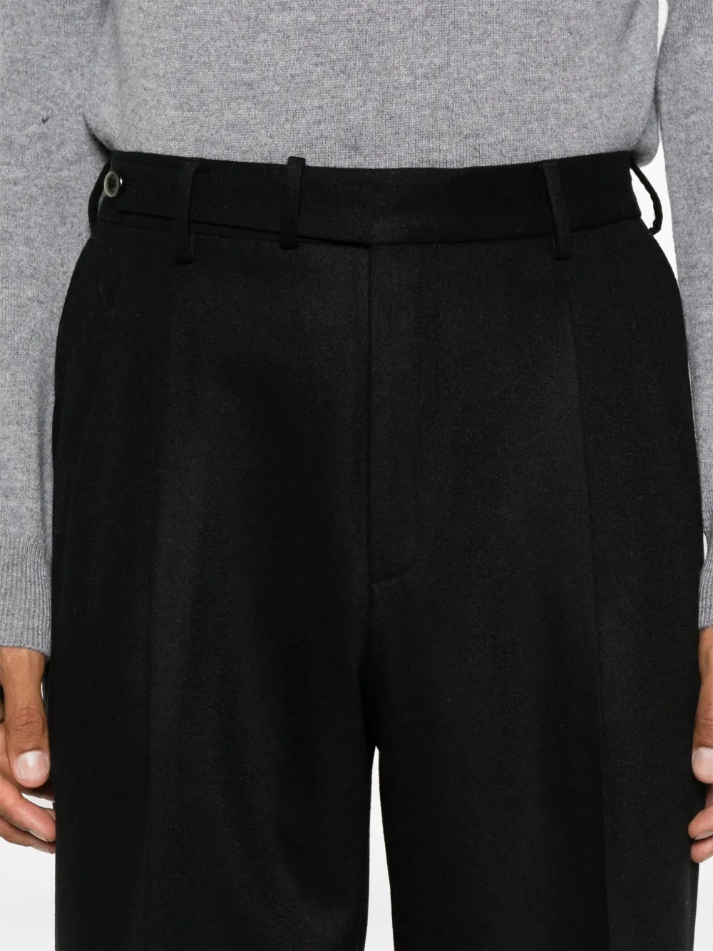 PT Torino Broek met geperste plooi Zwart