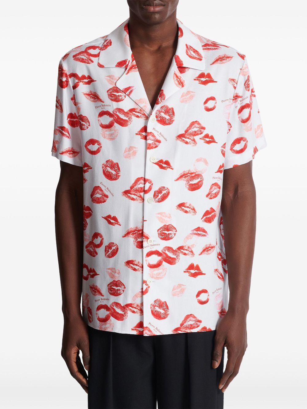 Balmain kiss-print pyjama shirt Men