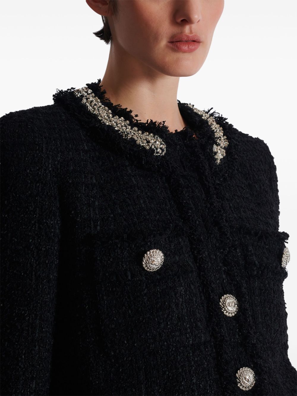 Balmain embroidered tweed jacket Women