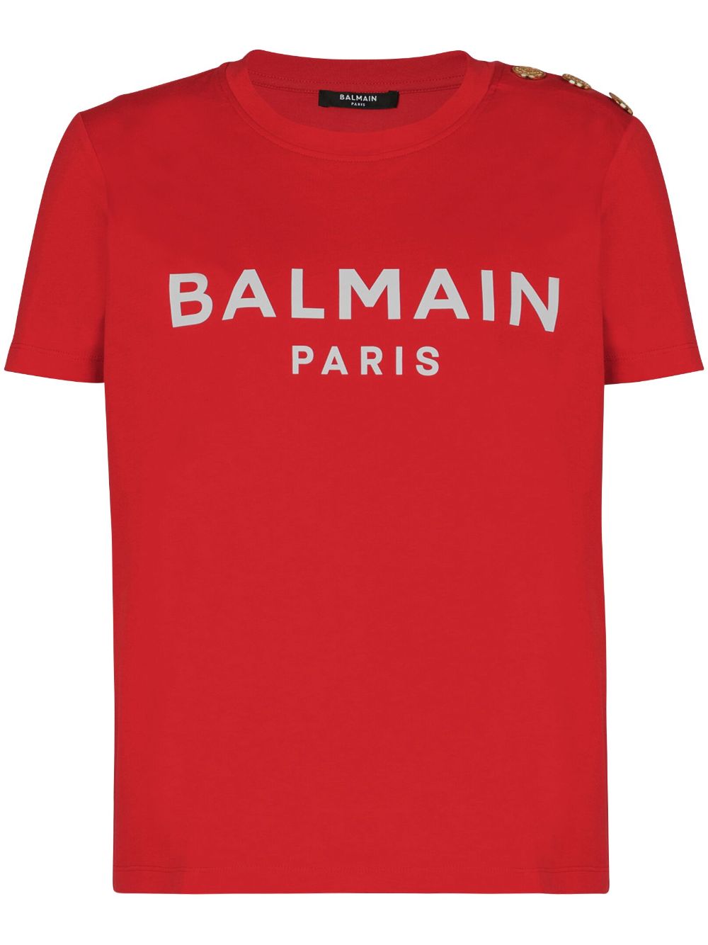 Balmain T-shirt con stampa - Rosso