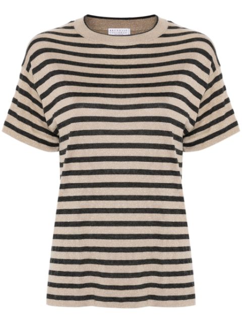 Brunello Cucinelli striped knitted top Women