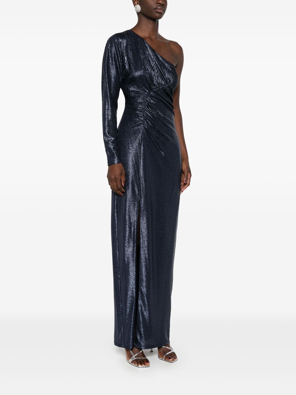 Lauren Ralph Lauren metallic one-shoulder gown Women