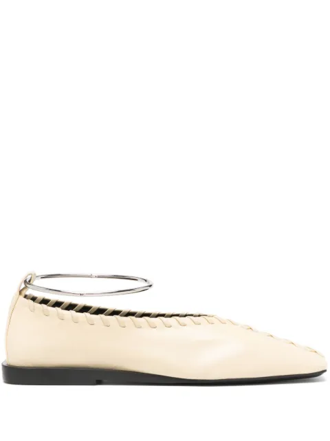 Jil Sander flats con detalle de costuras
